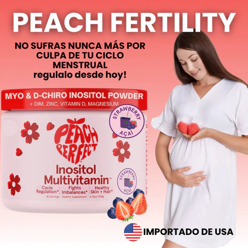 🍓Peach Fertility® – El multivitamínico que regula tu ciclo y aumenta tus posibilidades de embarazo