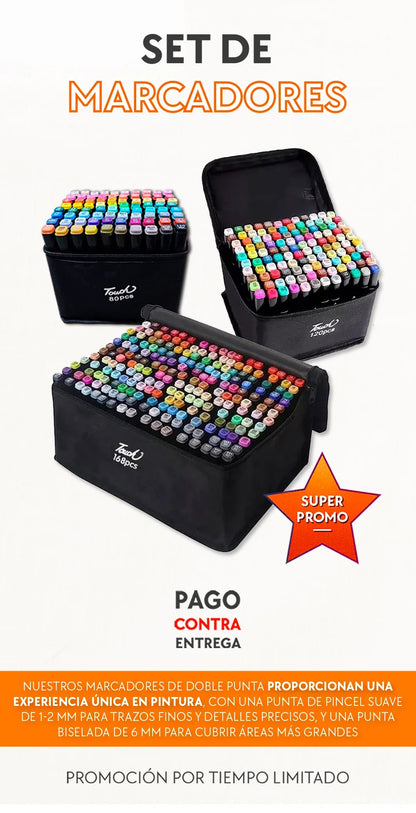 Set Marcadores 80 Piezas ✍️🎨