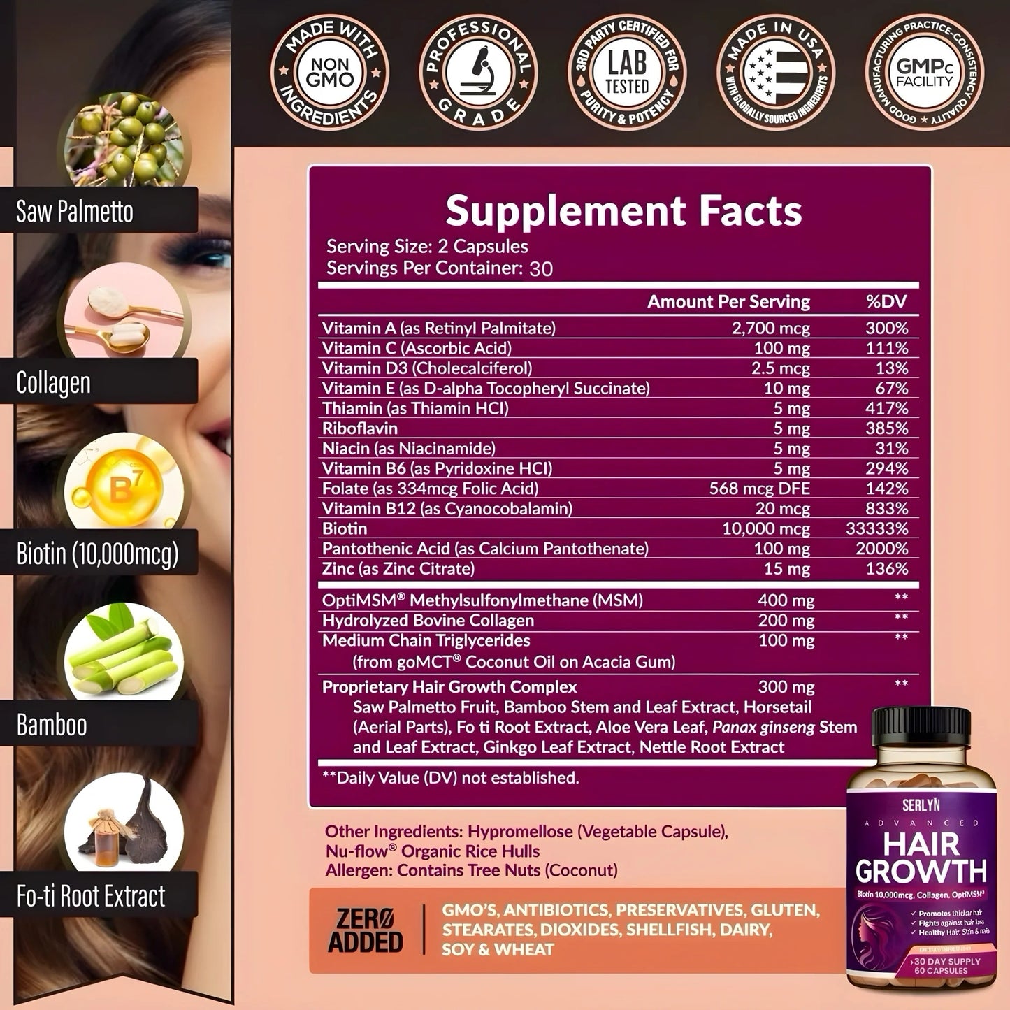 🔥 Vitaminas para el crecimiento del cabello – ¡El poder que tu pelo necesita! 🔥