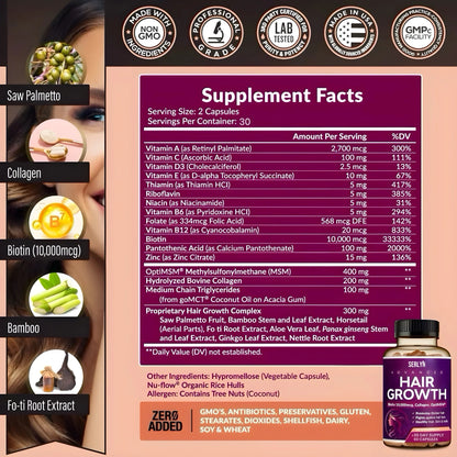 🔥 Vitaminas para el crecimiento del cabello – ¡El poder que tu pelo necesita! 🔥