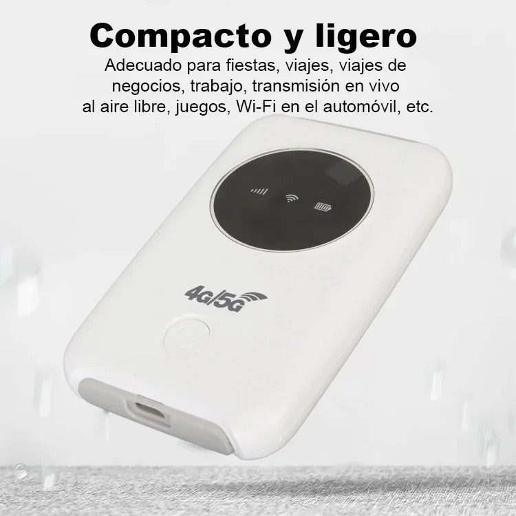 MiniRouter 5G Portátil – Internet Alta Velocidad en Cualquier Lugar Donde Vayas