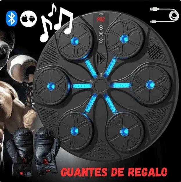 PANEL DE BOXEO MUSICAL BLUETOOTH + GUANTILLAS MMA DE REGALO